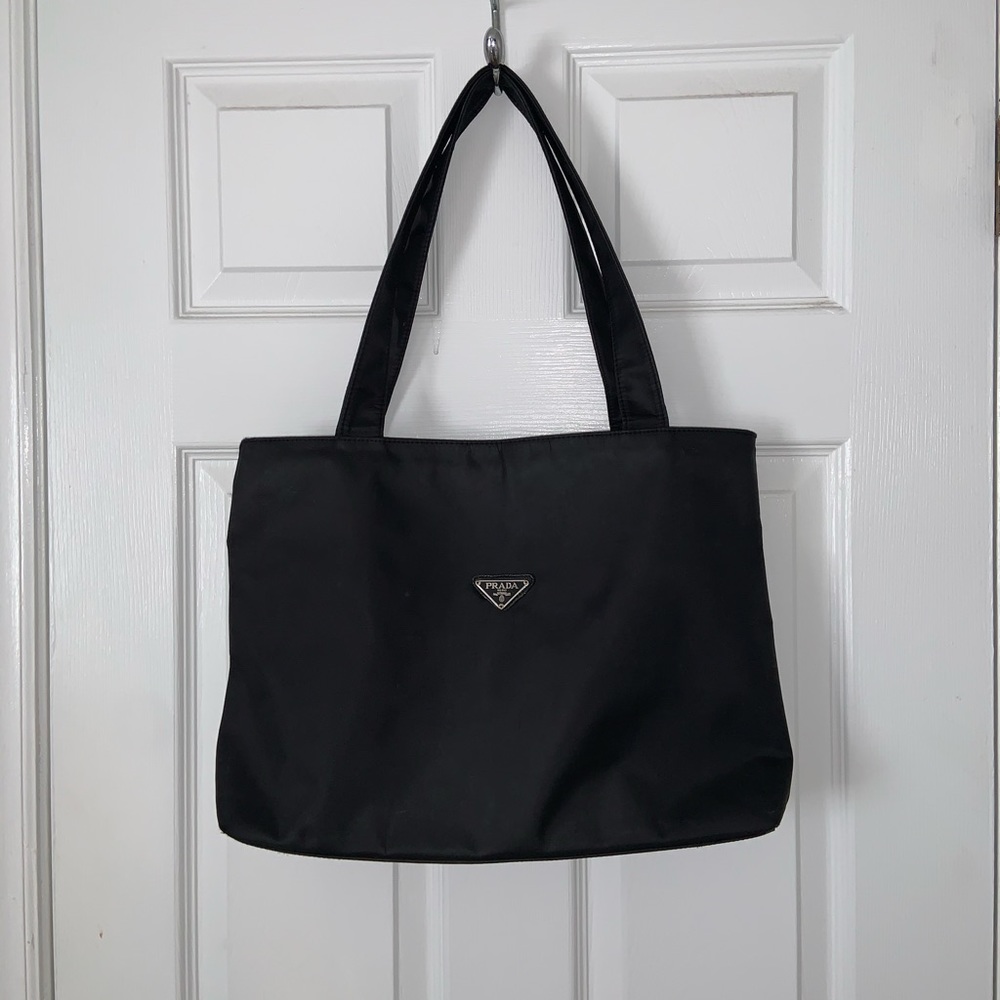 Authentic Black Prada Shoulder Tote Purse/Bag